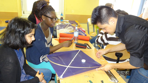 Drachenbau Schulworkshop Feldgasse