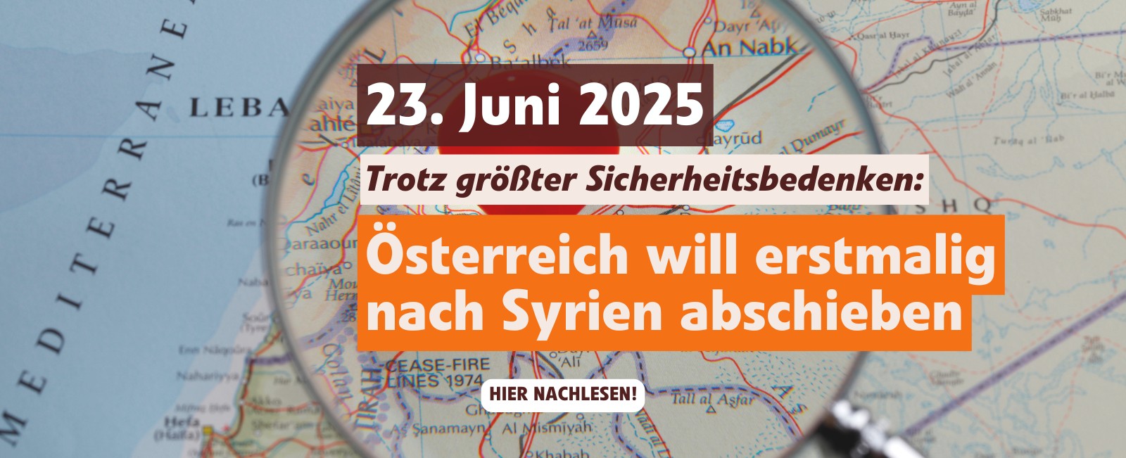 23. Juni 2025 - Trotz größter Sicherheitsbedenken: Österreich will erste Abschiebung nach Syrien durchführen.