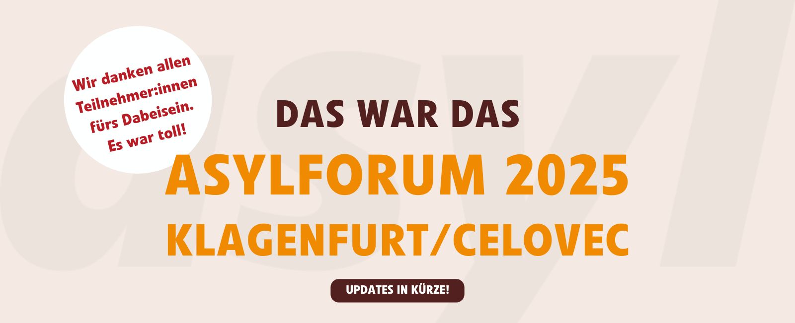 Das war das Asylforum 2025. Wir sagen Danke! Updates zu den Workshops und Präsentationen folgen in Kürze.