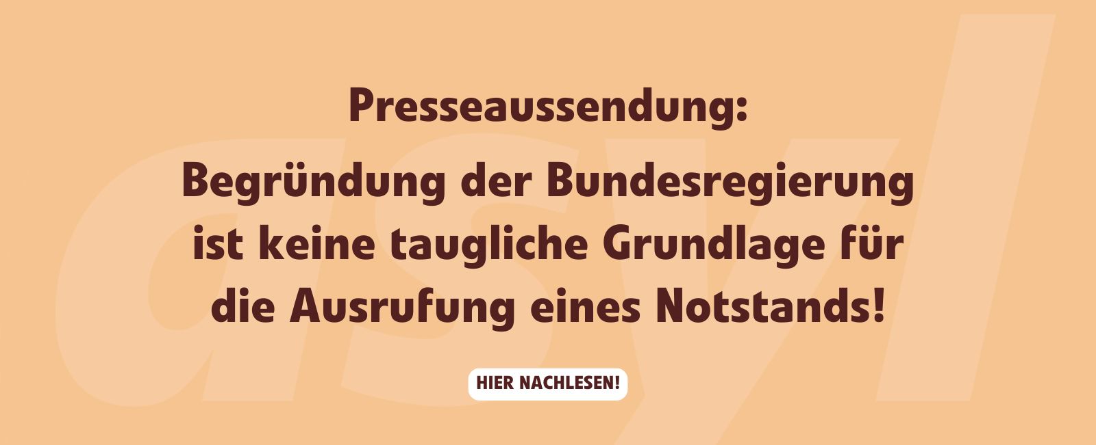 Presseaussendung: Begründung der Bundesregierung ist keine taugliche Grundlage für eine Notverordnung