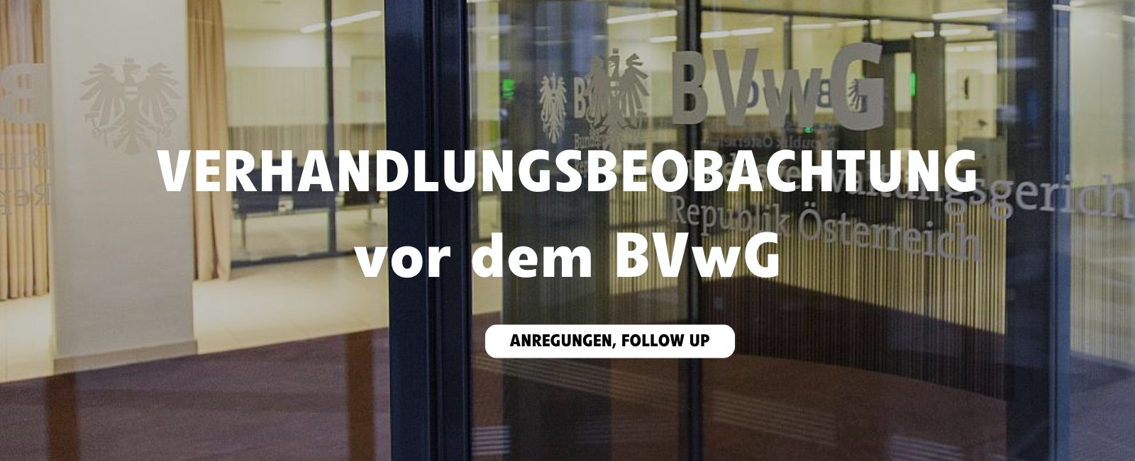 Verhandlungsbeobachtung vor dem BVWG - Anregungen