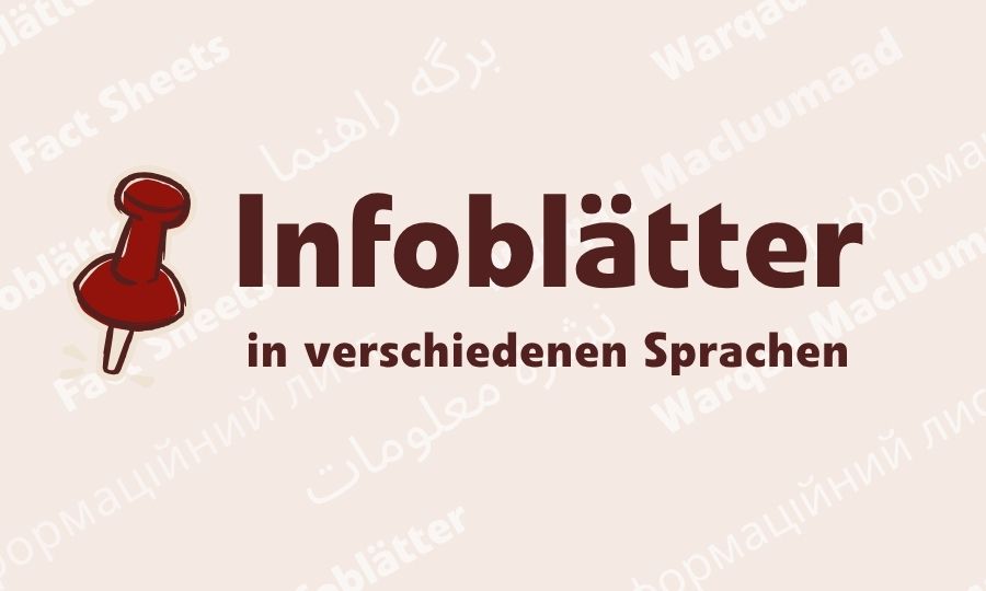 Infoblätter in verschiedenen Sprachen