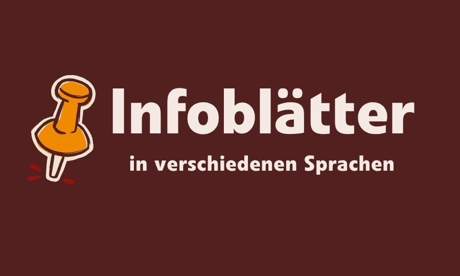Infoblätter in verschiedenen Sprachen