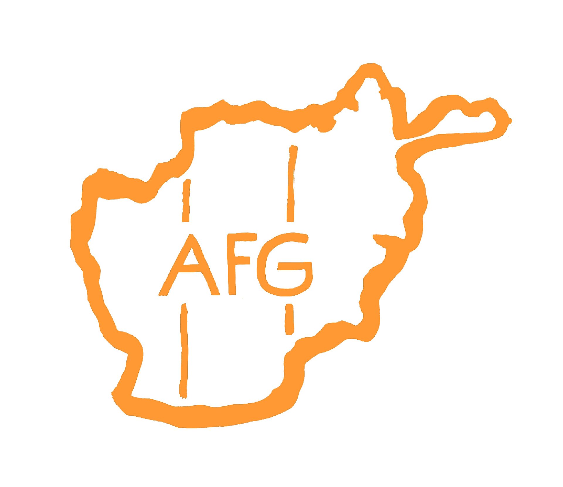 Umrisse des Landes Afghanistan