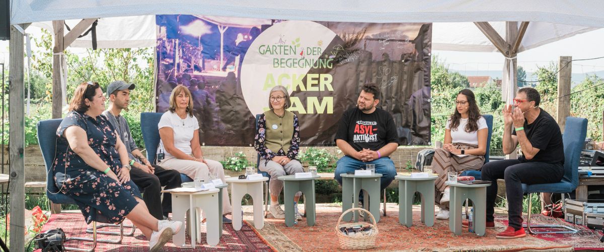 Podiumsdiskussion, Foto: Louai Abdul Fattah